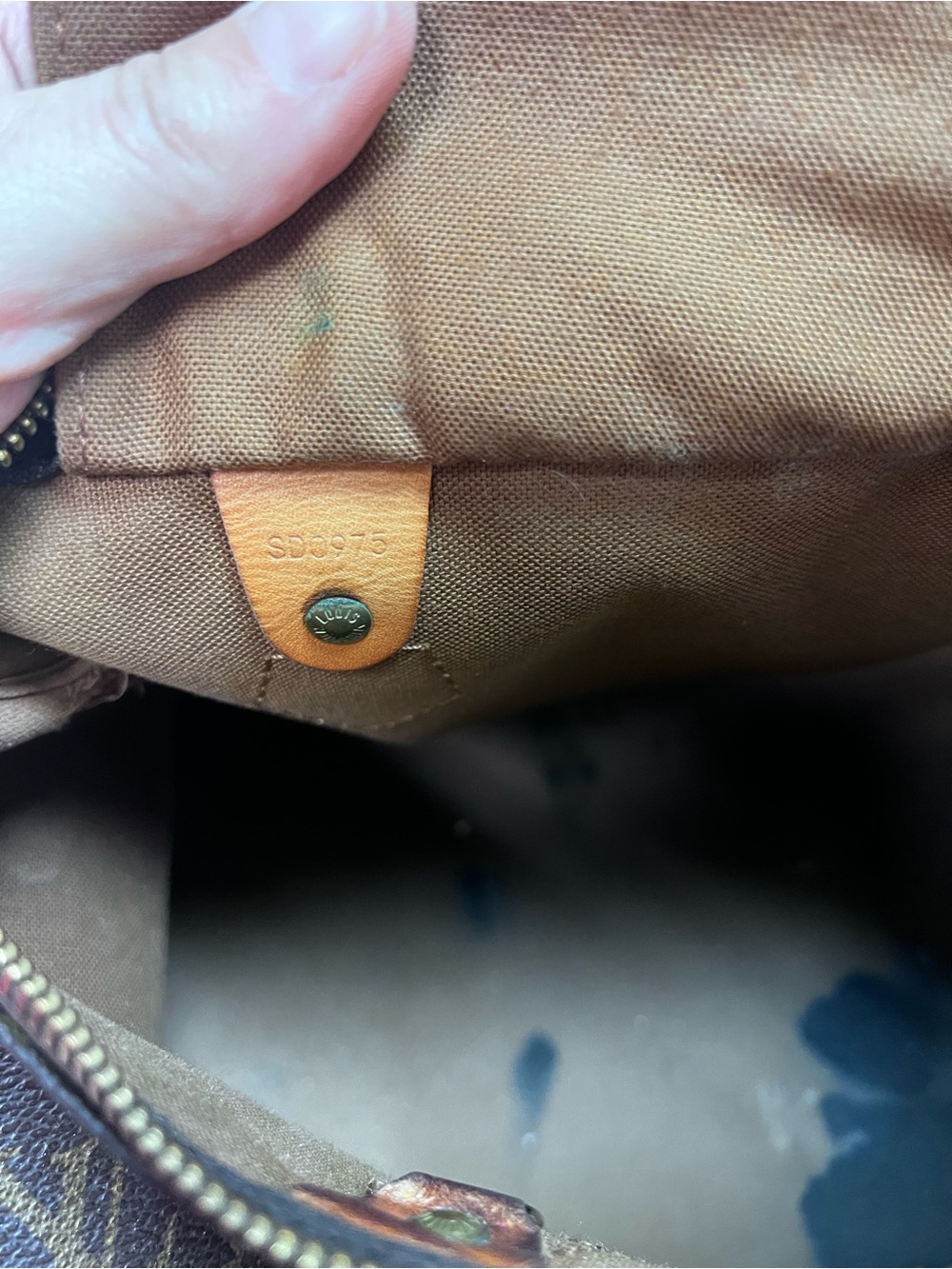 Louis Vuitton Brown Monogram Satchel with Tan Handles - Picture 16 of 16